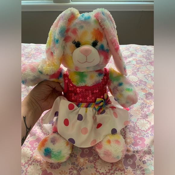 Vintage Build-a-bear plush rabbit with dress - Picture 9 of 9